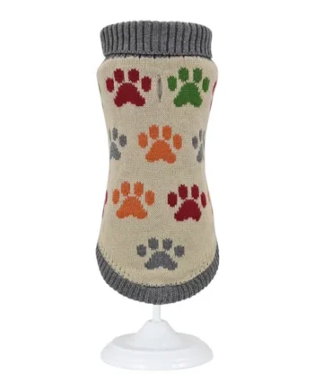 Jersey Ecoline Huellas para Perros — Ropa de Punto Cálida