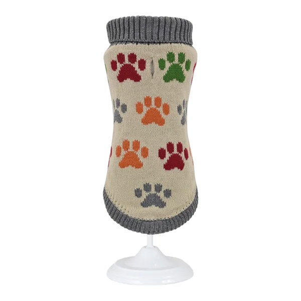 Jersey Ecoline Huellas para Perros — Ropa de Punto Cálida
