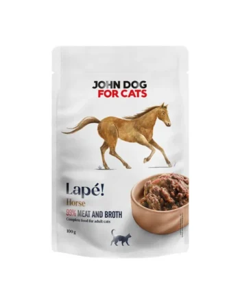 John Dog gato - Pouch monoproteico caballo 100gr
