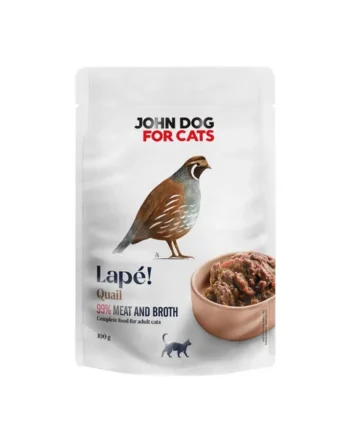John Dog gato - Pouch monoproteico de codorniz 100gr