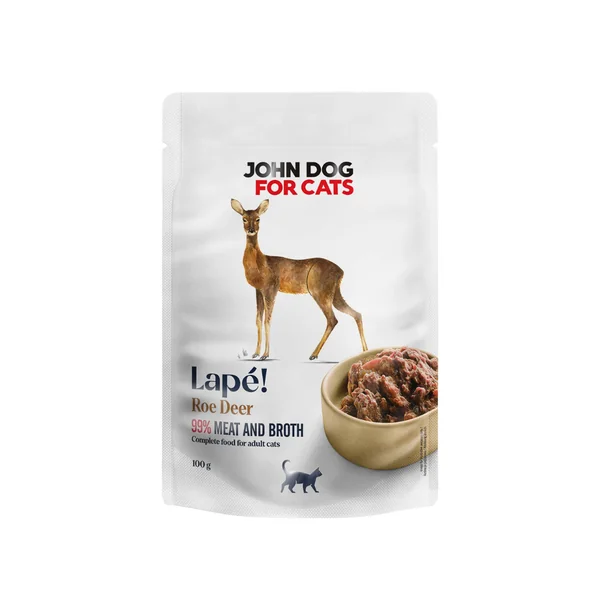 John Dog gato - Pouch monoproteico de venado 100gr