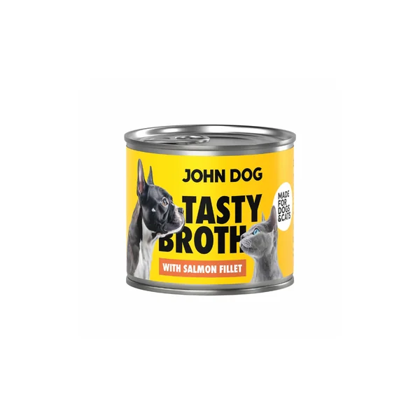 John Dog - Sopa con filetes de salmón para perro y gato
