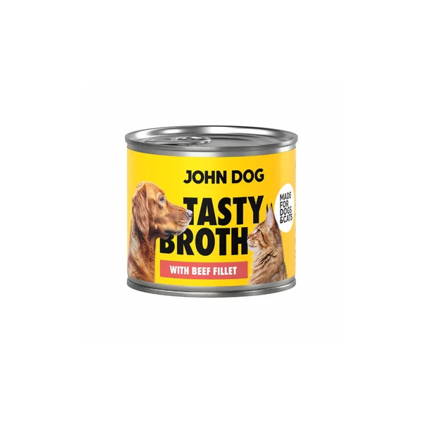 John Dog - Sopa con filetes de ternera para perro y gato