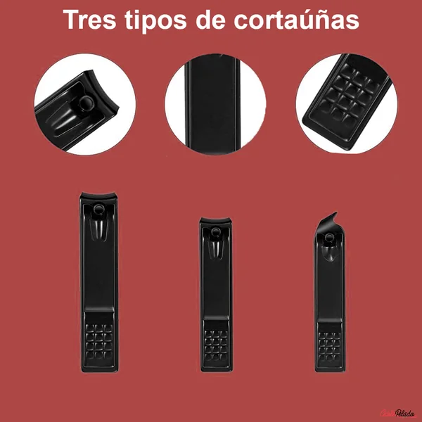 Juego De 15 Piezas Manicura y Pedicura Negro