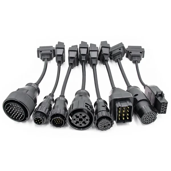 Juego de cables conectores de diagnostico OBD Camión Negro