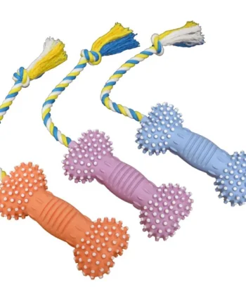 Juguete Latex 40cm. Hueso con cuerda