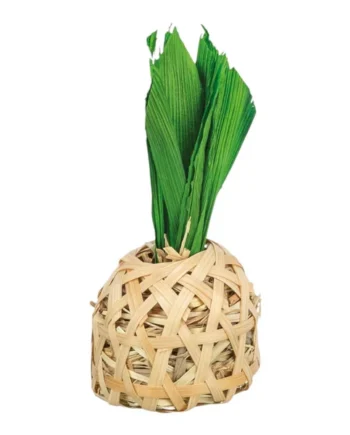 Juguete Natural de Bambú con Heno para Conejos y Roedores
