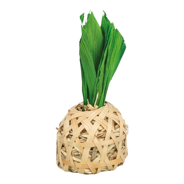 Juguete Natural de Bambú con Heno para Conejos y Roedores