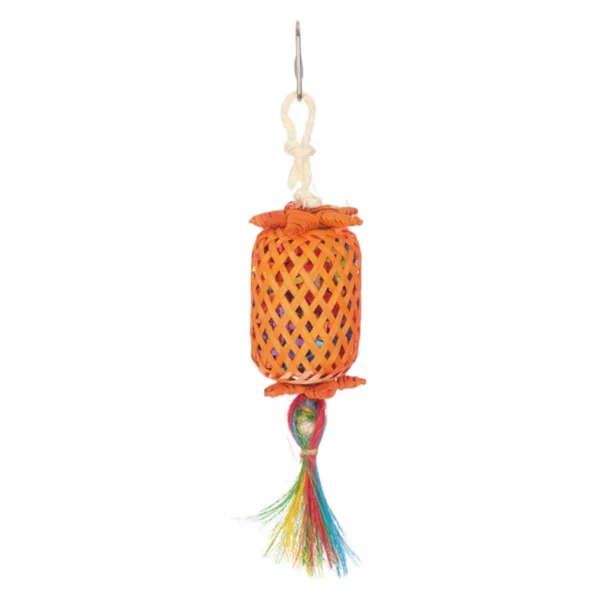 Juguete Piñata Bird para Pájaros — Fibra Natural con Borla de Colores ICA