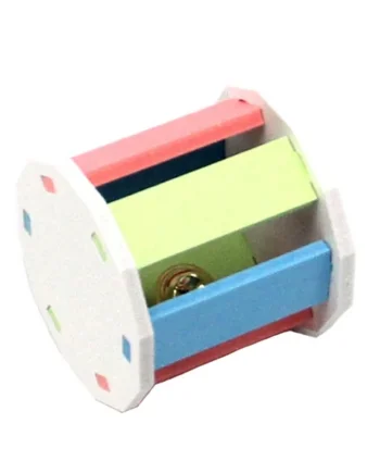 Juguete Rueda con cascabel para mascotas pequeñas 7.8x7.8x7cm.