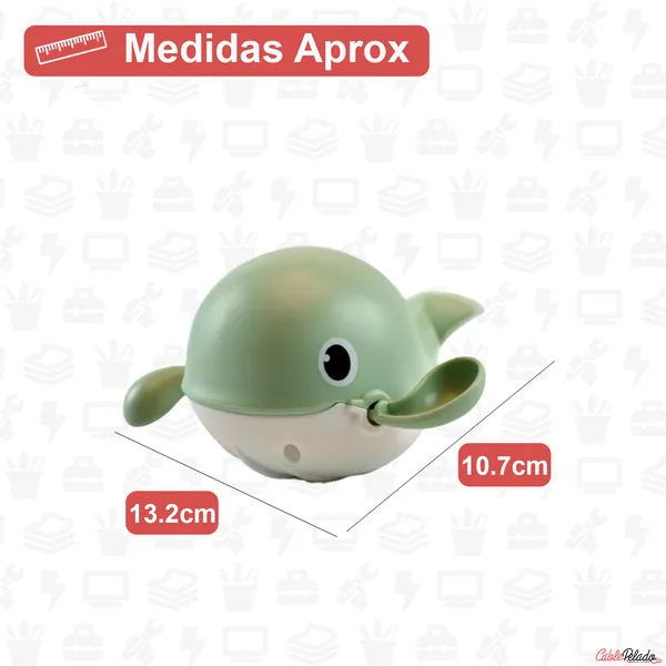 Juguetes de baño para bebé ballena Verde