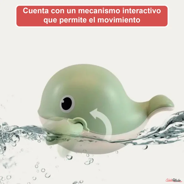 Juguetes de baño para bebé ballena Verde