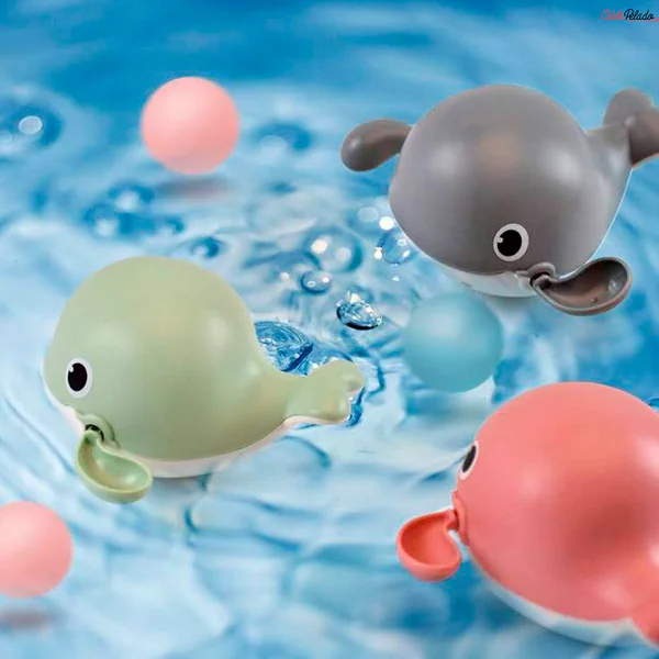 Juguetes de baño para bebé ballena Verde