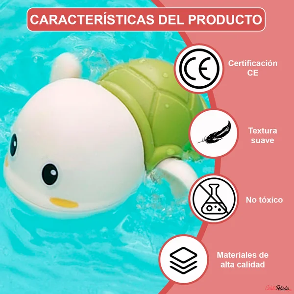 Juguetes de baño para bebé tortuga Verde