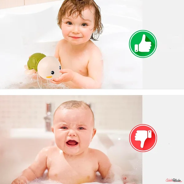 Juguetes de baño para bebé tortuga Verde