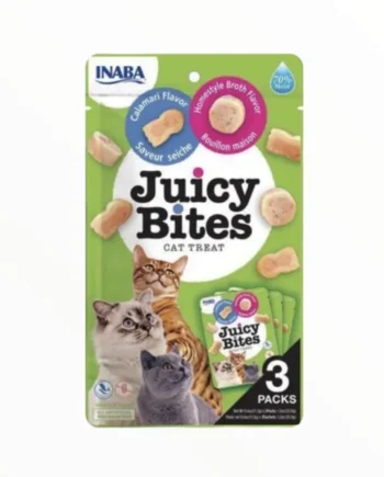 Juicy Bites Calamar y Caldo Casero para Gatos