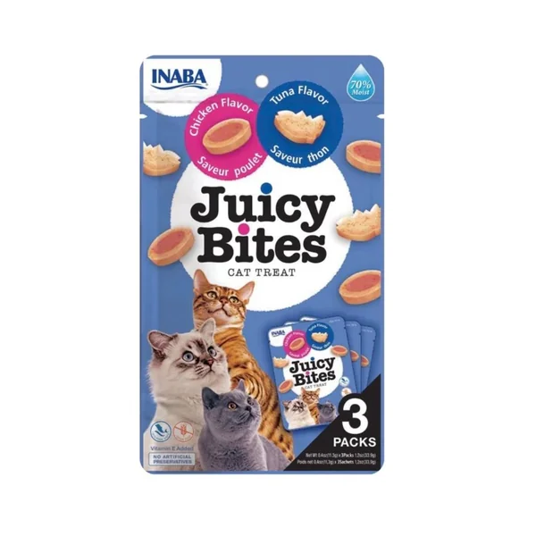 Juicy Bites Pollo y atún - Bocaditos para gato