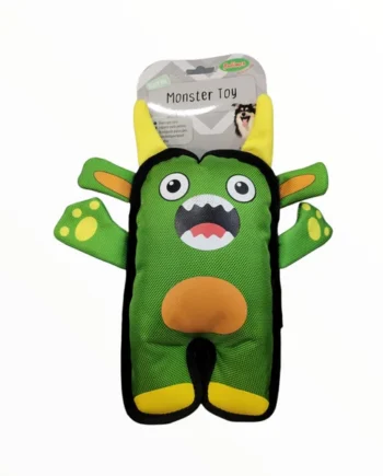 Karlie Monster Toy Green para Perros — Peluche Nylon con Chirriador 25cm