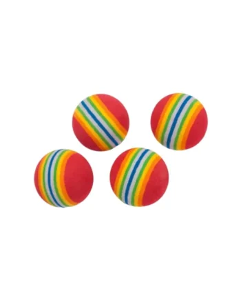 Karlie Pelotas de Espuma Arcoíris para Gatos — Pack de 4 Bolas