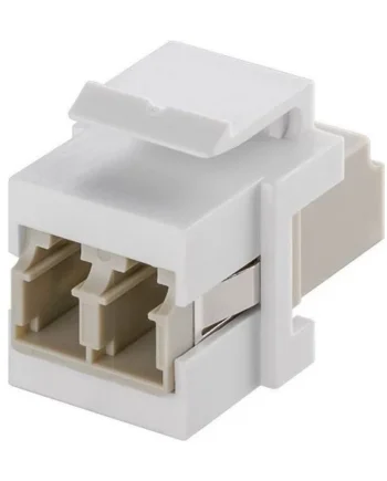 Keystone de fibra optica LC-Duplex Blanco