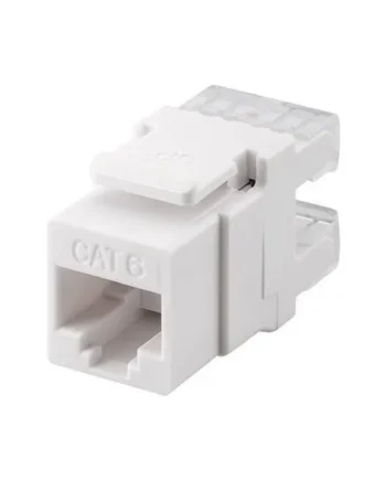 Keystone RJ45 hembra a TB110 Cat 6 UTP Blanco