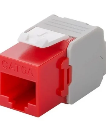 Keystone RJ45 hembra a TIA 568A/B Cat 6 UTP Rojo