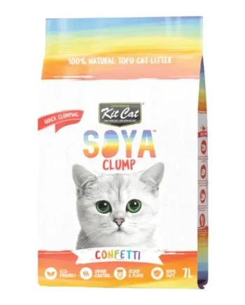 Kit Cat Arena Soya Clump Confetti para Gatos — Arena Aglomerante Biodegradable