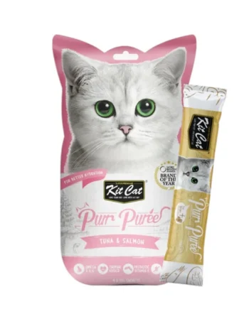Kit Cat Purrpuree Atún y Salmón para Gatos — Snack Cremoso