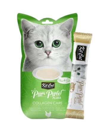 Kit Cat Purrpuree Plus Collagen Care para Gatos — Snack Cremoso con Colágeno
