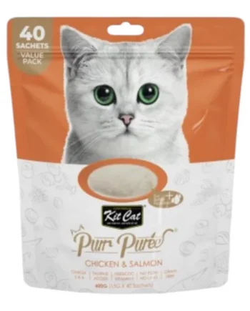 Kit Cat Purrpuree Pollo y Salmón para Gatos — Pack Snack Cremoso