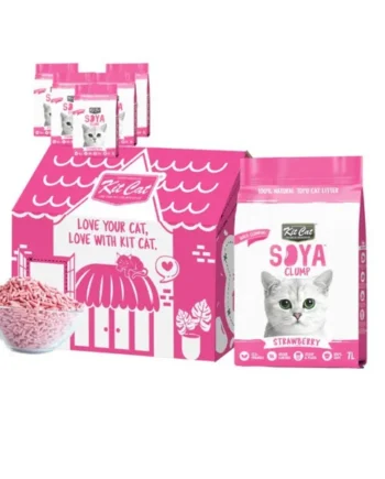 Kit Cat SoyaClump Arena de Soja BIO Strawberry Fresa para gatos