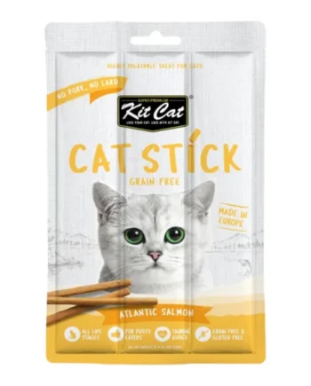 Kit Cat Sticks Salmón del Atlántico para Gatos — Snack Semihúmedo Sin Cereales