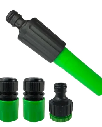 Kit Pisola De Riego Pulverizador Con 3 Adaptadores Verde