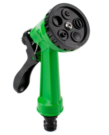 Kit Pistola De Riego Regulable Con 3 Adaptadores V2 Verde