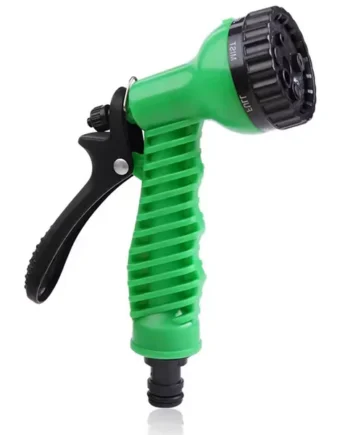Kit Pistola De Riego Regulable Con 3 Adaptadores Verde