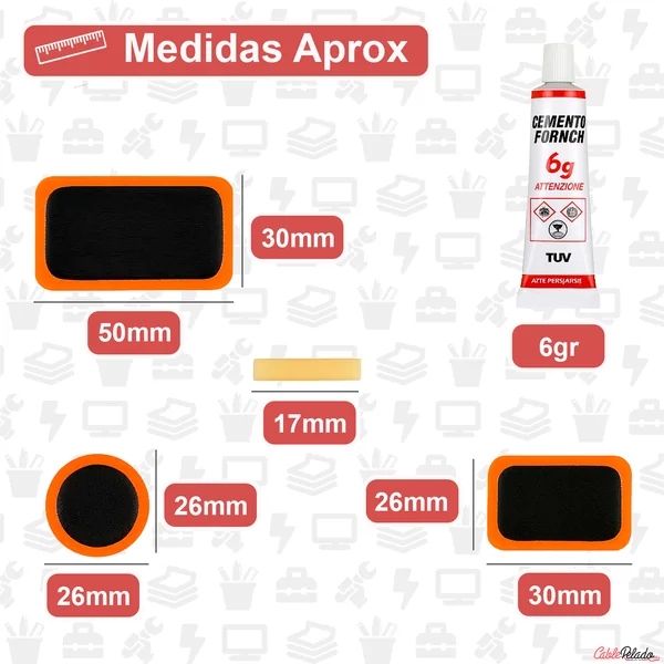 Kit Repara Pinchazo 12 Piezas