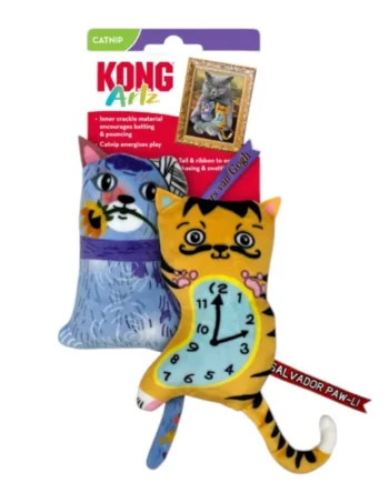KONG Artz Juguetes Artísticos en Miniatura con Catnip para Gatos