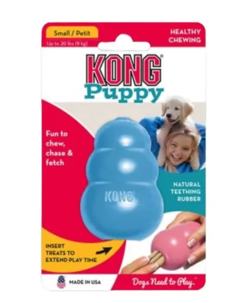 KONG Puppy Azul para Cachorros — Juguete Rellenable Resistente