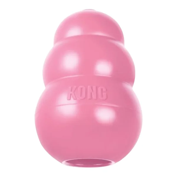 KONG Puppy Rosa para Cachorros — Juguete Rellenable Resistente