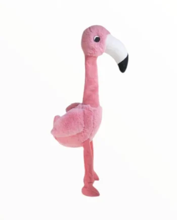KONG Shakers Flamingo para Perros — Peluche con Cuello Texturizado