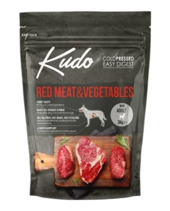 Kudo Cool Pressed Carnes Rojas Mini Adult para Perros — Pienso Natural