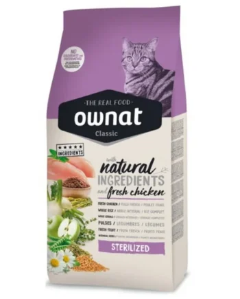 La elección principal del 2024: Ownat Classic Sterilized Pienso Para Gatos, un éxito de ventas en Gatospetshop.com!