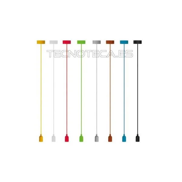 LAMPH01W. Lampara de diseño para techo con cable de tela