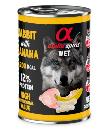 Lata Alpha Spirit Conejo y pollo con plátano
