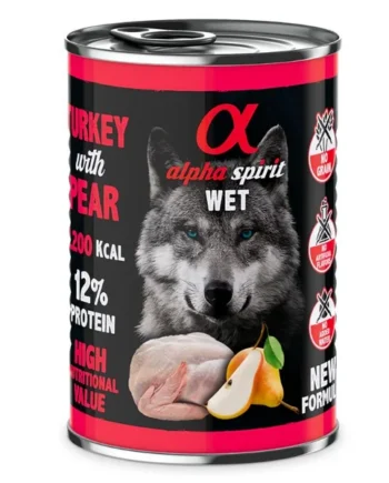 Lata Alpha Spirit Pavo con pera