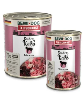 Lata BEWI DOG de carne ternera y cerdo 400 gr.