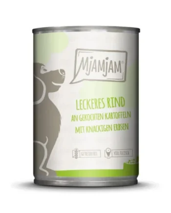 Lata de carne de vacuno con patatas y guisantes 400gr - MjaMjam