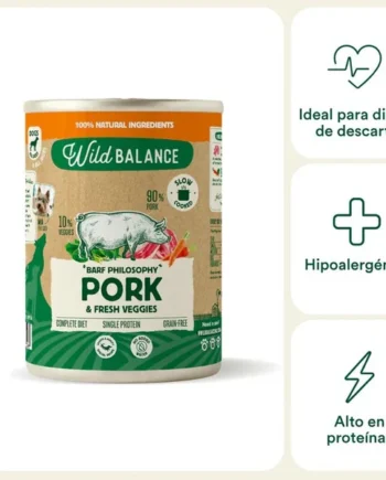 Lata de Cerdo para perros 400g – Filosofía BARF Wild Balance