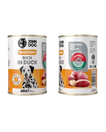 Lata de cerdo y pato con manzana John Dog