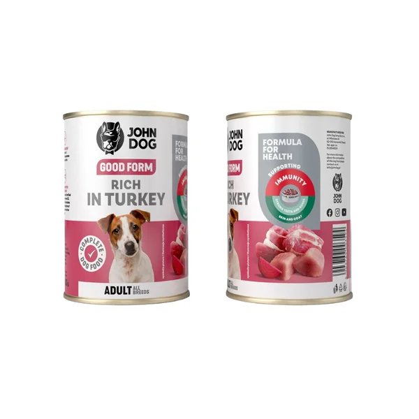 Lata de cerdo y pavo con remolacha John Dog